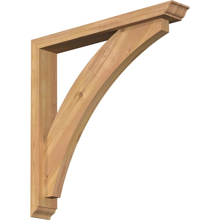 Thorton Traditional Smooth Bracket W/ Offset Brace, Western Red Cedar, 3 1/2W X 24D X 24H